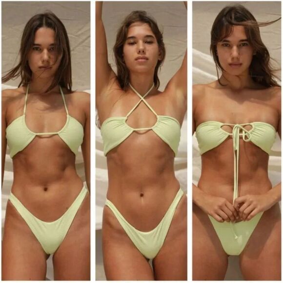 NEW SET! Stone fox swim free people meadow bikini top Enki Bikini Bottom, size M - Picture 16 of 16
